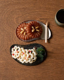hammered magatama plate