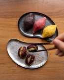hammered magatama plate