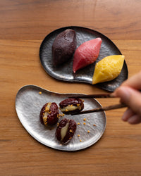 hammered magatama plate