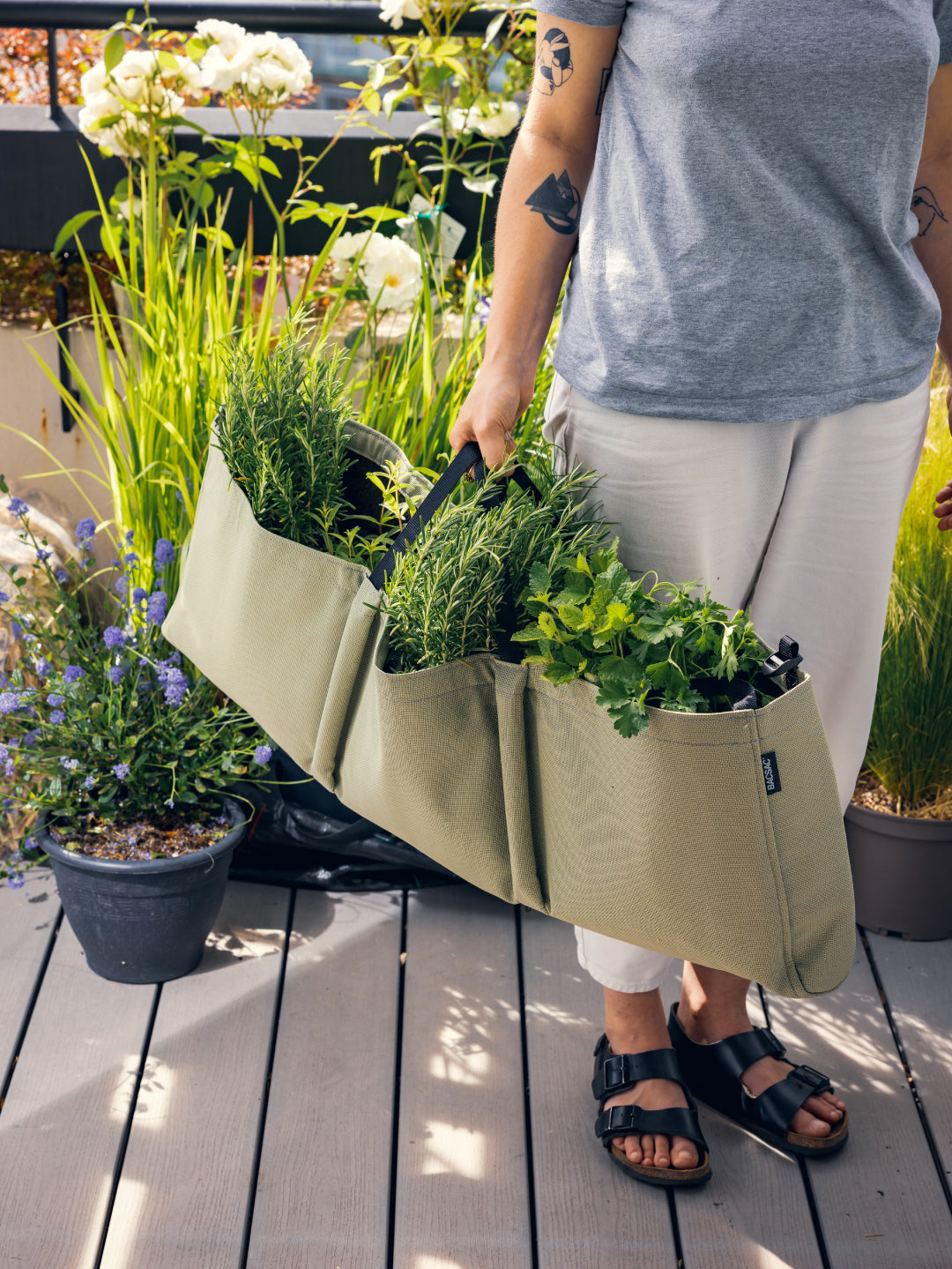 breathable fabric planters