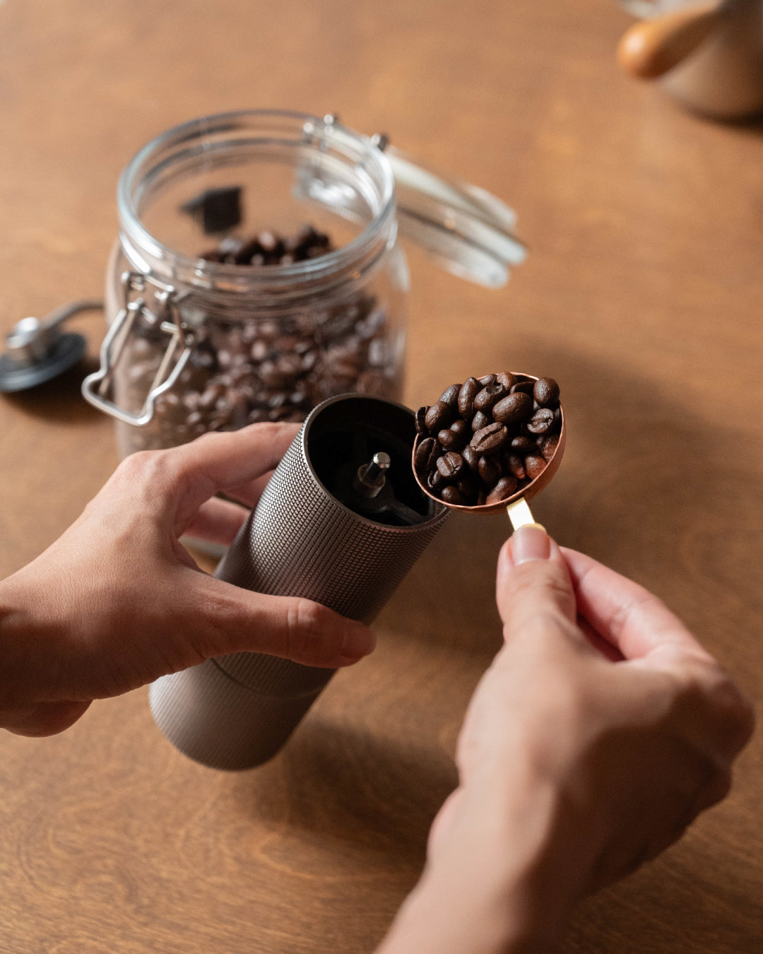 copper coffee measure