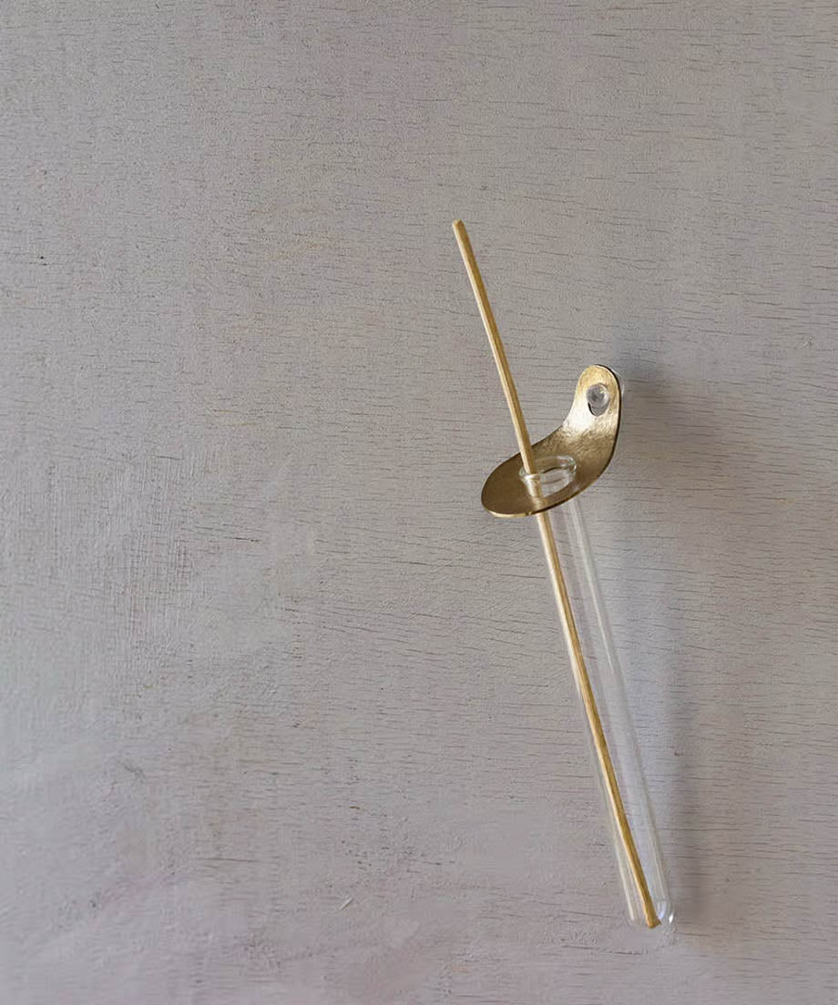 brass flower spoon